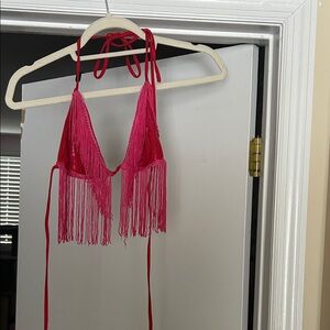 Bear Dance Red Bikini Top